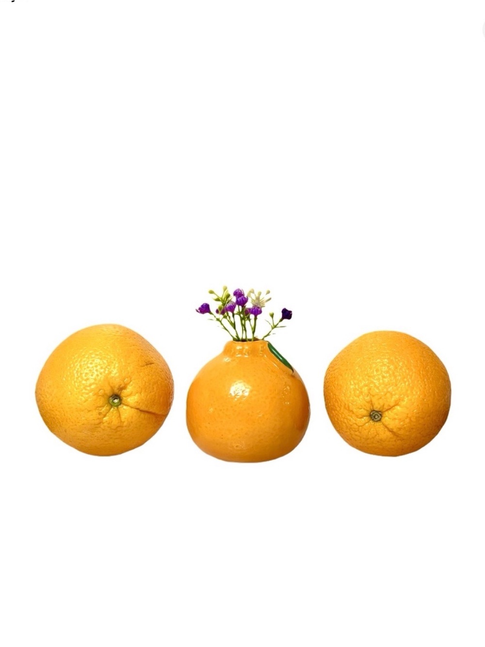 🍊Small Orange-Shaped Ceramic Vase - Quirky, Kitchen, Unique, Adorable!